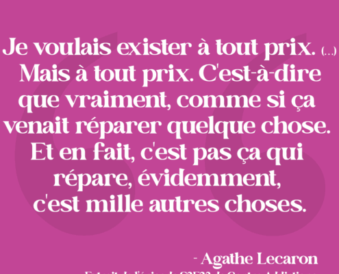 Citation - Agathe Lecaron